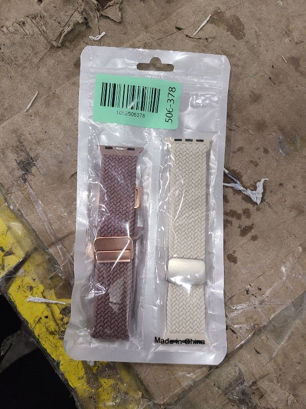 Photo 1 of 2Pcs Magnetic Braided for Apple Watch Band 41mm 40mm 45mm 44mm Ultra/3/2 49mm 38mm 46mm 42mm Women/Men,Stretchy Elastic Nylon Sport Loop Strap for iWatch Bands series 11 10 9 8 7 6 5 4 3 se 3/2 40 44