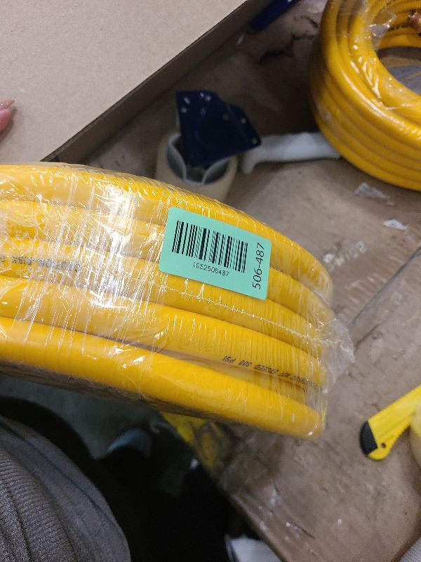 Photo 1 of 1/2 Inch x 50ft. Hybrid Air Compressor Hose with 1/2 in. MNPT Ends and Bend Restrictors