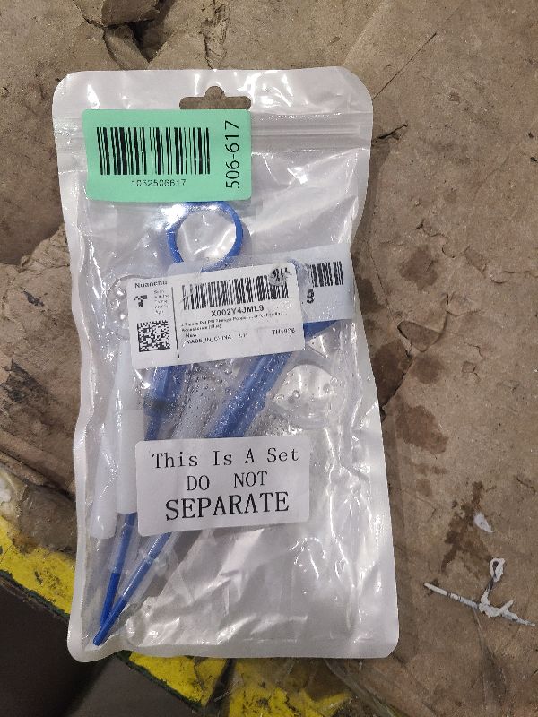 Photo 1 of 2 Pieces Pet Pill Plunger Popper for Small Cats Dogs Pill Gun Dispenser Shooter Pet Piller Soft Tip Tablet Syringe Pusher Animal Medicine Feeder for Feeding Accessories (Blue)