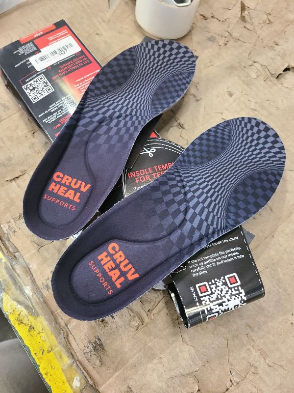 Photo 1 of (New) Work Orthotic Insoles - Anti Fatigue Medium Arch Support Shoe Insert Men Women - Plantar Fasciitis Flat Feet - Relieve Foot Pain - Work Boot Insoles Standing All Day (XL, Gray)