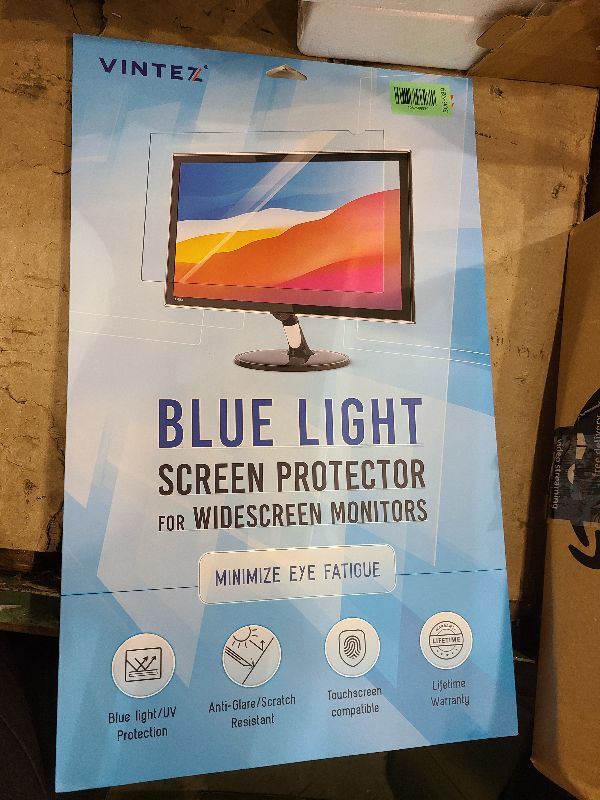 Photo 1 of 23.8 inch Blue Light Blocking Screen Protector Panel for 16:9 Widescreen Computer Monitor and Laptop - PC Anti-UV Eye Protection Filter Film - Anti-Scratch Diagonal Frame Shield [2 Pack]