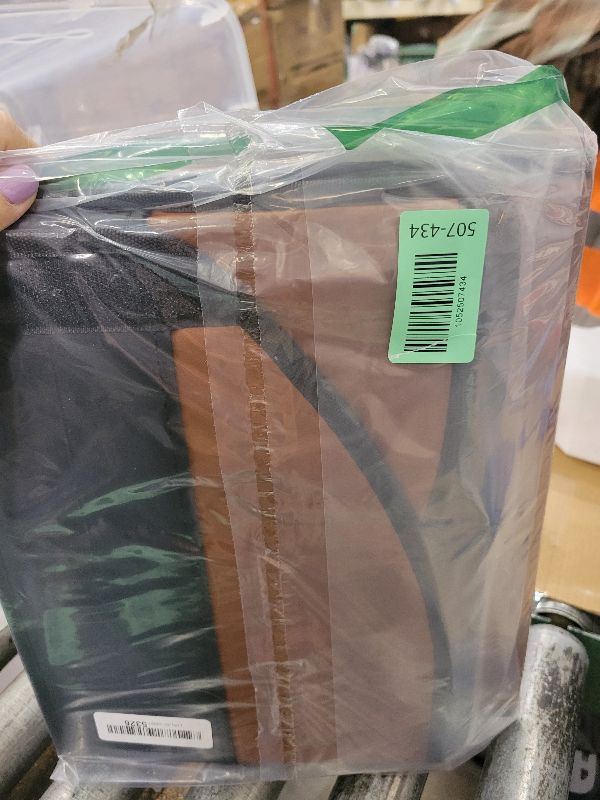 Photo 1 of [2025 UPDATED] Leather Car Seat Organizer, Foldable Storage Box for Front Seat, Back Seats & Floor – Removable Divider, Metal Handle, Adjustable Anti-Slip Strap for Kids & Adults (Black & Brown)