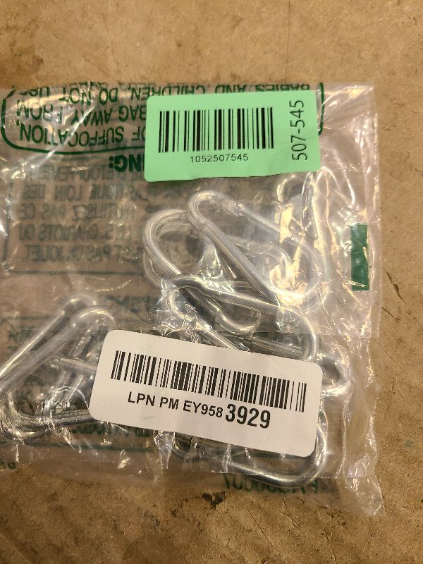 Photo 1 of 12PCS M5 Spring Snap Hook Carabiner, Heavy Duty Galvanized Steel Carabiner Clip, 220LBS Holding Capacity Spring Clips for Hammock Swing Outdoor Travel