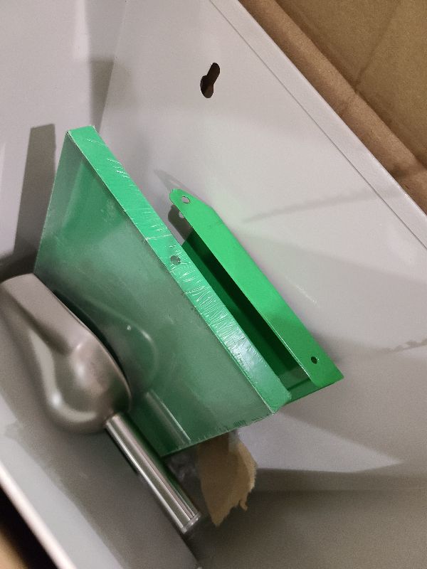 Photo 1 of 25lb Automatic Chicken Feeders Metal Poultry Feeder no Waste Large Chicken Coop Feeders with Lid Hanging Chicken Feeder Trough for Quail Chickens Ducks Feeder Outside Waterproof Chicken Feeder