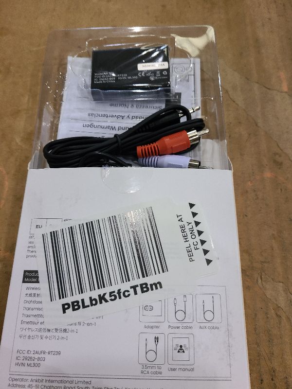 Photo 1 of 1Mii Bluetooth 5.3 Transmitter Receiver for TV to Wireless Headphones, Dual Link AptX Adaptive/Low Latency/HD Audio, Aux Adapter for Home Stereo, Airplane, Boat, Gym