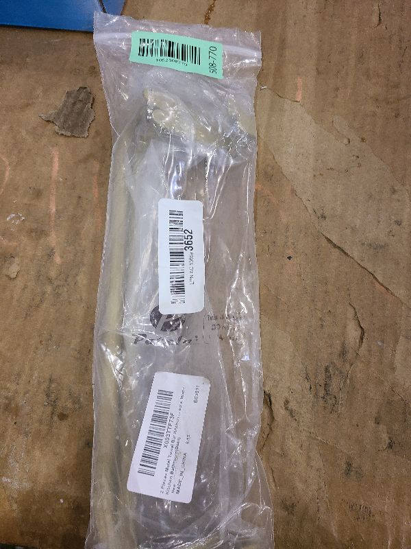 Photo 1 of 2 Pieces Metal Towel Bar Kitchen Cabinet Steel Towel Rack Bar for Hanging on Inside or Outside of Doors, Home Kitchen Bathroom(Gold)