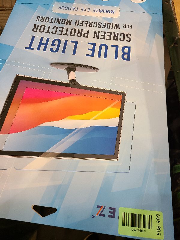 Photo 1 of 23.8 inch Blue Light Blocking Screen Protector Panel for 16:9 Widescreen Computer Monitor and Laptop - PC Anti-UV Eye Protection Filter Film - Anti-Scratch Diagonal Frame Shield [2 Pack]
