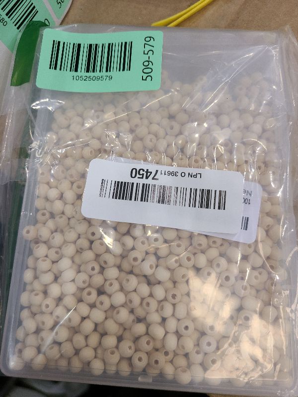 Photo 1 of 1000pcs 6MM Wood Beads Natural Unfinished Round Wooden Loose Beads Wood Spacer Beads for Craft Making Decorations and DIY Crafts(6MM)