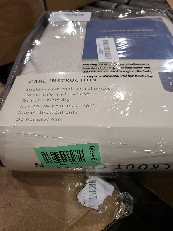 Photo 1 of 100% Blackout Shield Linen Blackout Curtains for Bedroom 84 Inches Long, Back Tab/Rod Pocket Living Room Drapes, Thermal Insulated Blackout Curtains 2 Panels Set, 50" W x 84" L, Cream