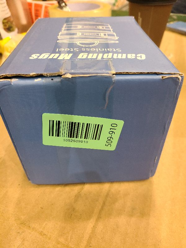 Photo 1 of 2 Pcs Stainless Steel Camping Coffee Pot Camping Cookware Sets - 33oz & 24oz Lightweight Cups with Foldable Handles & Vented Lids | 304 Food-Grade for Backpacking, Hiking & Picnics