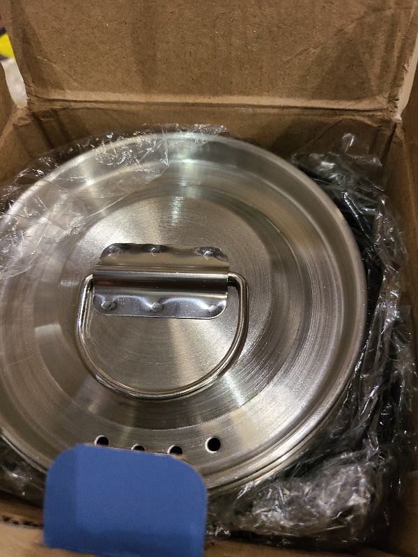 Photo 1 of 2 Pcs Stainless Steel Camping Coffee Pot Camping Cookware Sets - 33oz & 24oz Lightweight Cups with Foldable Handles & Vented Lids | 304 Food-Grade for Backpacking, Hiking & Picnics