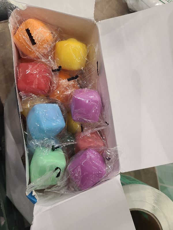 Photo 1 of 24 Pack Slow Rising Stress Cube , Dough Stress Balls Soft Fidget Squishy Toys for Anxiety Relief, Pull Stretch Classroom Prize Party Favors Toys for Kids