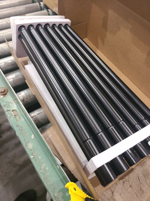 Photo 1 of 2 Pack Black Wrap Around Double Curtain Rods Set, USFOOK Blackout Dual Curtain Rods for Windows 32 to 58 Inch, 6/8 Inch Room Darkening Curtain Rod, Decorative Drapery Rods for Home