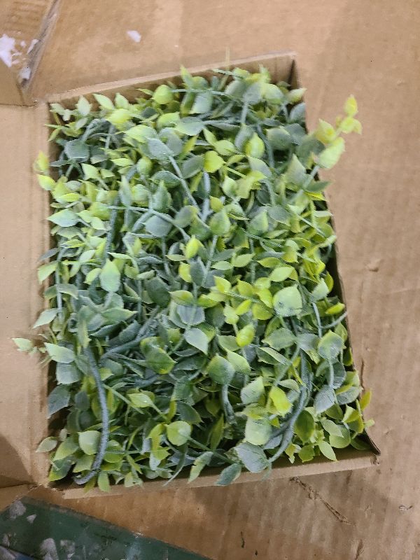 Photo 1 of 2 Pack Faux Eucalyptus Garland Greenery Hanging Artificial Vines Fake Eucalyptus Plants for Home Wall Decor Wedding Decoration 5.9Feet Vines, with Cream