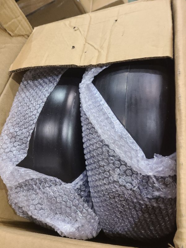 Photo 1 of 13x5.00-6 Flat-Free Solid Lawn Mower Tires 2-Pack | 500 lbs Capacity | 3/4" & 5/8" Bearing/Bushing | Fits Zero Turn Front, Riding Mowers & Tractors | Residential/Commercial Black Wheels