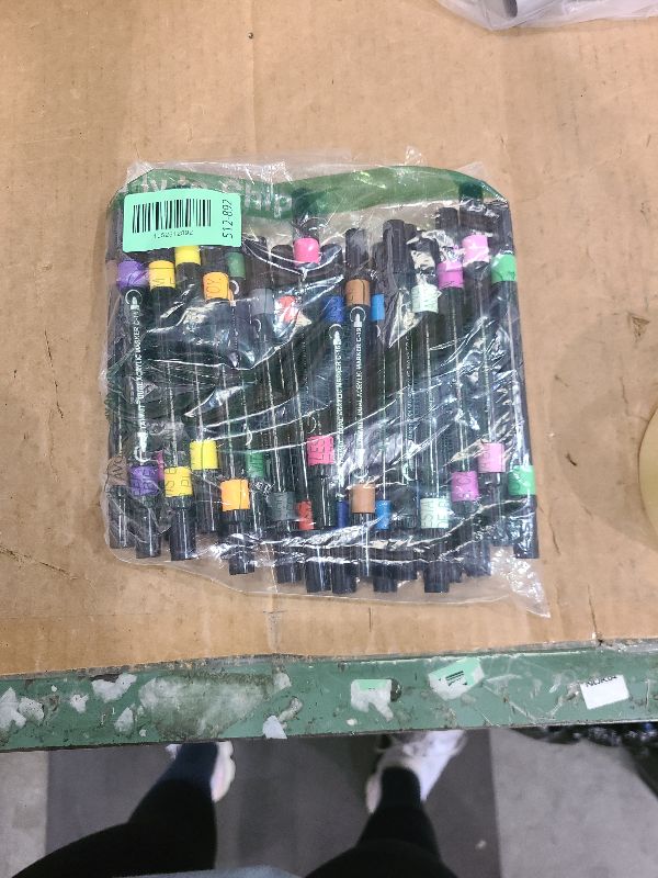 Photo 1 of 24 Colors Acrylic Paint Pens, Dual Tip Acrylic Paint Markers with Brush Tip and Fine Tip, Acrylic Pens for Rock Painting, Wood, Canvas, Stone, Glass, Ceramic,DIY Crafts Making Art Supplies