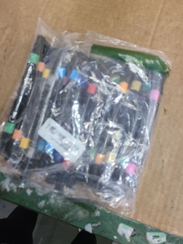 Photo 1 of 24 Colors Acrylic Paint Pens, Dual Tip Acrylic Paint Markers with Brush Tip and Fine Tip, Acrylic Pens for Rock Painting, Wood, Canvas, Stone, Glass, Ceramic,DIY Crafts Making Art Supplies