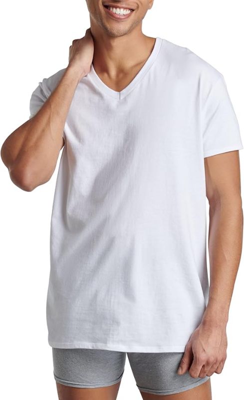Photo 1 of **MSRP 15.50** Fruit of the Loom Mens Tag-Free Cotton Undershirts 2 Pack White Large