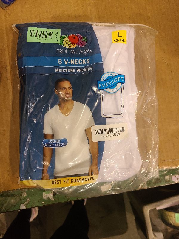 Photo 1 of **MSRP 15.50** Fruit of the Loom Mens Tag-Free Cotton Undershirts 2 Pack White Large