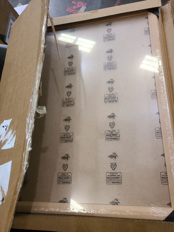 Photo 1 of 14x18 Wood Frame, Rustic Natural Wooden 18x14in Poster Picture Frame, Modern Beige Woodgrain 14 x 18inch Gallery Wall Photo Frame with HD Plexiglass, Horizontal Vertical Wall Mounting Display 1pcs