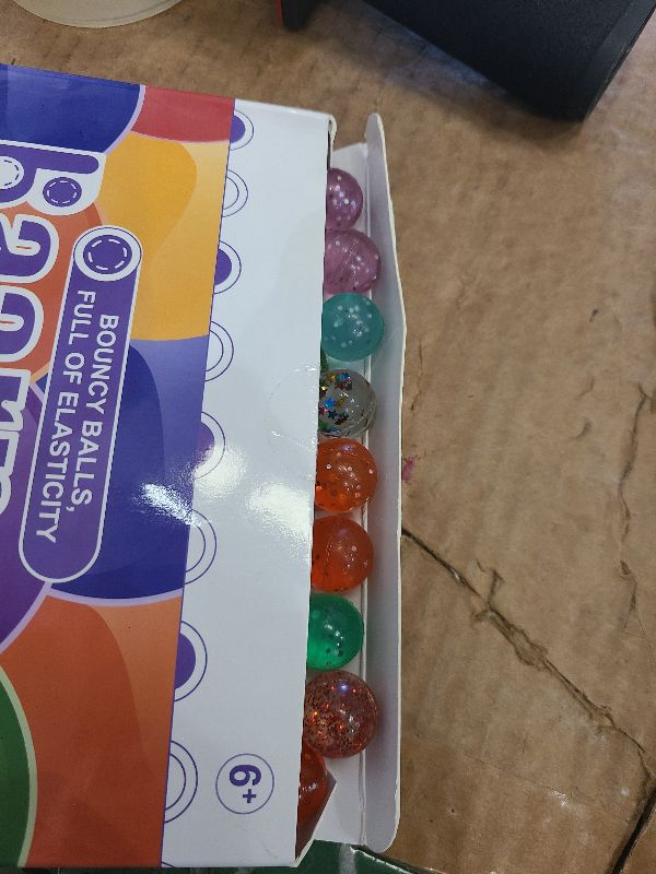 Photo 1 of 100PCS Colorful Clear Small Bouncy Balls with Gift Box Mixed Colors Bounce Bouncy Balls Party Favors, Carnival Prizes, Birthdays Gift, Easter Gifts (18 mm/ 0.71 Inch)