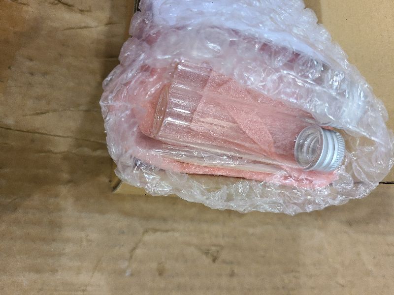 Photo 1 of 20ml Glass Vials with Screw Caps and Plastic Stoppers, Small Clear Liquid Sample Vial, Leak-Proof Vial, 12PCS