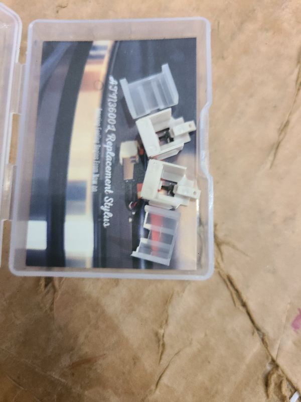 Photo 1 of 2pcs ATN3600L Diamond Record Player Needles Replacement with Stylus Cleaning Brush, Replacement Stylus Compatible with Audio-Technica AT-LP60X, AT-LP60XBT, and AT-LP60XBT-USB Vinyl Record Player