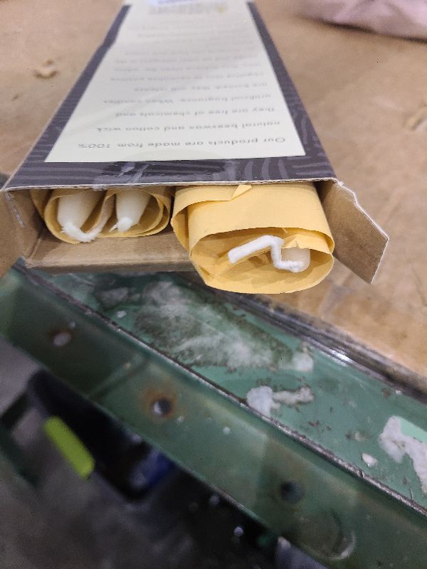 Photo 1 of 12 inch Organic Beeswax Taper Candles 4 Pack - Dripless Candle, Natural Beeswax Candle, 9+ Hours Long Burning Time -Off White