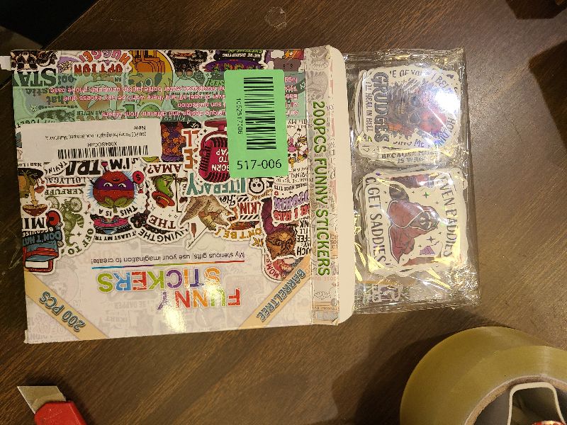 Photo 1 of 200 PCS Funny Holographic Stickers for Adults, Waterproof Vinyl Sarcastic Meme Decals for Laptop, Water Bottle, Phone, Kindle, Journal, Scrapbook, Bumper, Skateboard, Luggage, No Repeats