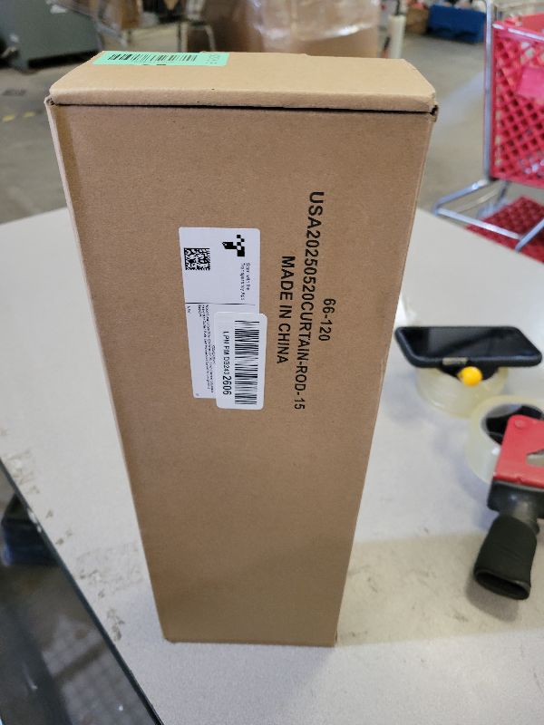 Photo 1 of 1 Inch Wood Curtain Rod For Windows 66 to 120 Inches, Heavy-Duty Adjustable Decorative Imitation Wood Grain Boho Curtain Rod With Rattan Leaf Hollow Finials For Bedroom ? Living Room and Famhouse