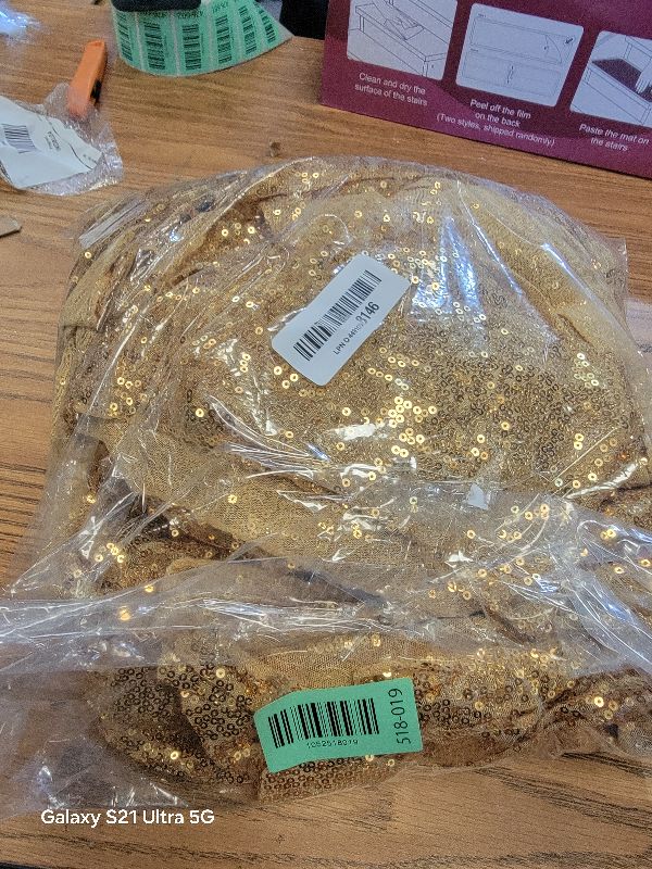 Photo 1 of 12 Packs 12 X 72 Inch Sequin Table Runner Glitter Dining Table Runner for Birthday Wedding Engagement Bridal Baby Shower Bachelorette Holiday Celebration Party Supplies Decorations (Champagne Gold)