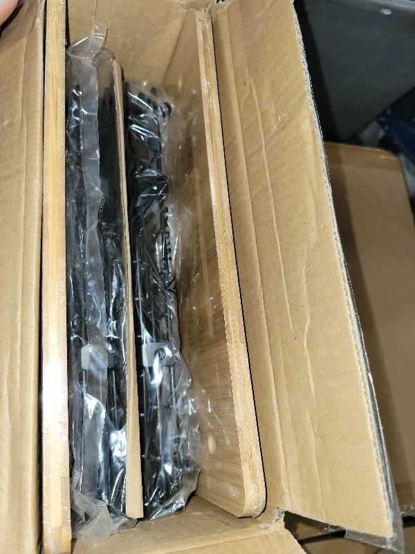 Photo 1 of 2 Set XXL Stackable Wire Basket with Bamboo Tops & Tag- Pantry Organizer and Storage Bins, Kitchen Counter Cabinet Shelf Countertop Under Sink Organizing, Food Snack Produce Onion Potato Bread Storage