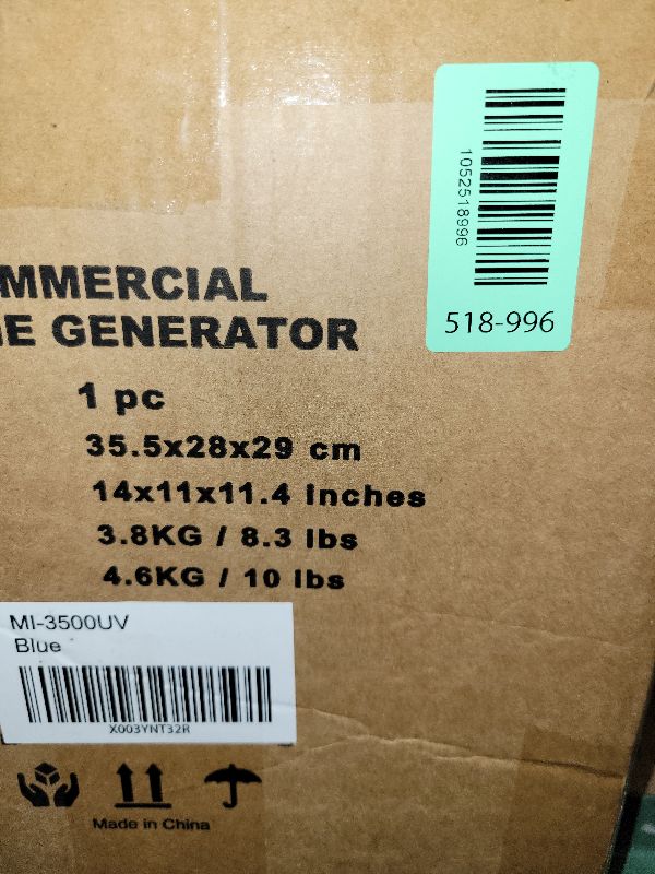 Photo 1 of 0zone Generator, 3500 Sq/Ft 0zone Machine Ionizer for Industrial, Commercial, Home, Car, Basement