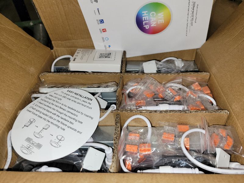 Photo 1 of 12 Pack Black Smart Recessed Lighting 4 Inch, Ultra-Thin 4 Inch LED Recessed Lights 9W 700LM Smart Downlight with Junction Box, Compatible with Alexa/Google Assistant and Siri - UL and Energy Star