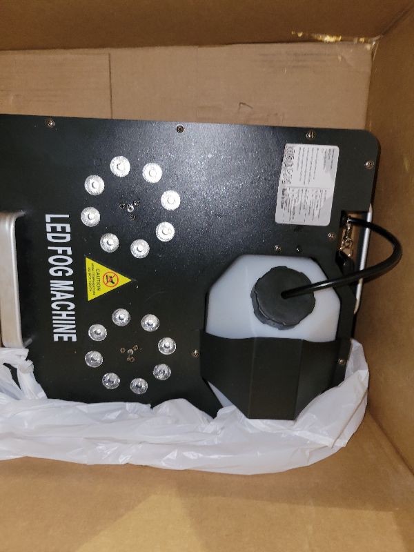 Photo 1 of 2000W Professional Fog Machine Dual Nozzle with 16 RGB LED, DMX Control Adjustable Smoke Direction, 2.5L Tank LCD Display 30000CFM for Halloween Christmas Stage DJ Party Club Events