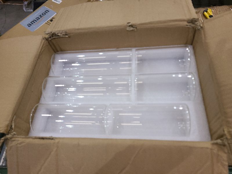 Photo 1 of 12pcs Clear Glass Cylinder Vases, 4, 6, 7.5, 10 Inch Tall Cylinder Vases for Centerpieces,Glass Flower Vase Hurricane Floating Candle Holder Vase for Table Shelf, Wedding, Party,Home & Office Decor