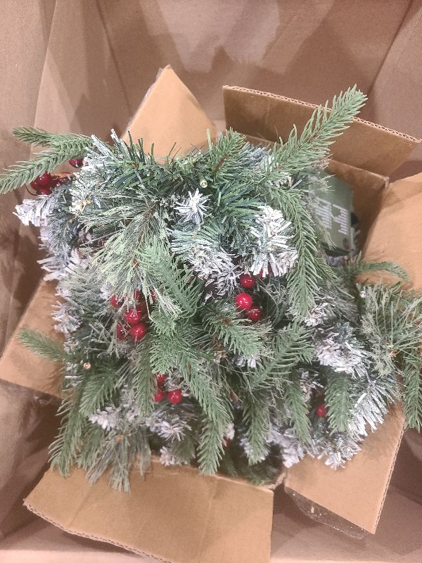 Photo 1 of 2 Pack 24 Inch Lighted Outdoor Christmas Tree with Dual Color LED Lights, Remote Control Battery Operated Pre-lit Pathway Urn Filler, Christmas Porch Decorations for Home, Porch & Yard