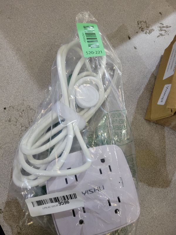 Photo 1 of 20 Ft Surge Protector Power Strip - 8 Widely Outlets with 4 USB Ports, 3 Side Outlet Extender with 20 Feet Extension Cord, Flat Plug, Wall Mount, Desk USB Charging Station, ETL, White