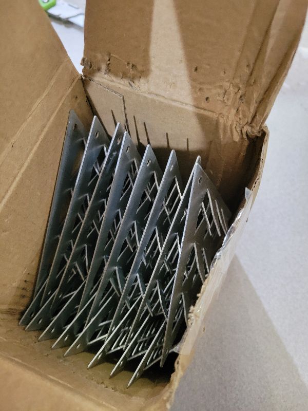 Photo 1 of 24 Pack Surface Mount Impaler Acoustic Panel Mounting Hardware - 4.6" X 3.9" Triangle Push-On Impaler Mount with Screws, 6-Prong Angled Acoustic Insulation Impaling Clips for Soundproof Wall Panels