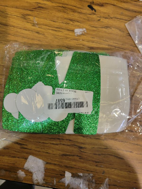 Photo 1 of 225Pcs Glitter Bulletin Board 4inch Letters with Adhesive Dots Punctuation Symbols Cutout for Classroom Numbers Alphabet School Display Decorating Supplies (Green)