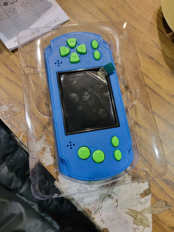 Photo 1 of 16-bit Handheld Game Console for Adults, 2.4'' HD Screen, 218 Classic Retro Video Games, Mini Arcade Electronic Toy Gifts for Birthday Gift, Needs AAA Batteries 3 Packs (Blue2)