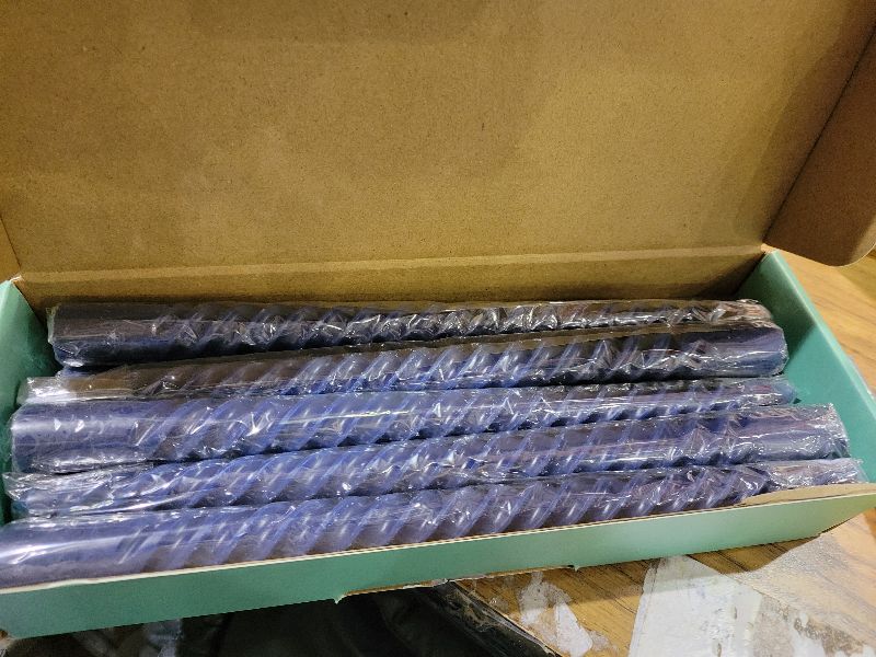 Photo 1 of 10 Inch Navy Blue Taper Candle Set, 10 Pack Unscented Dripless Candlesticks for Family Dinner Parties Home Decoration Picnic