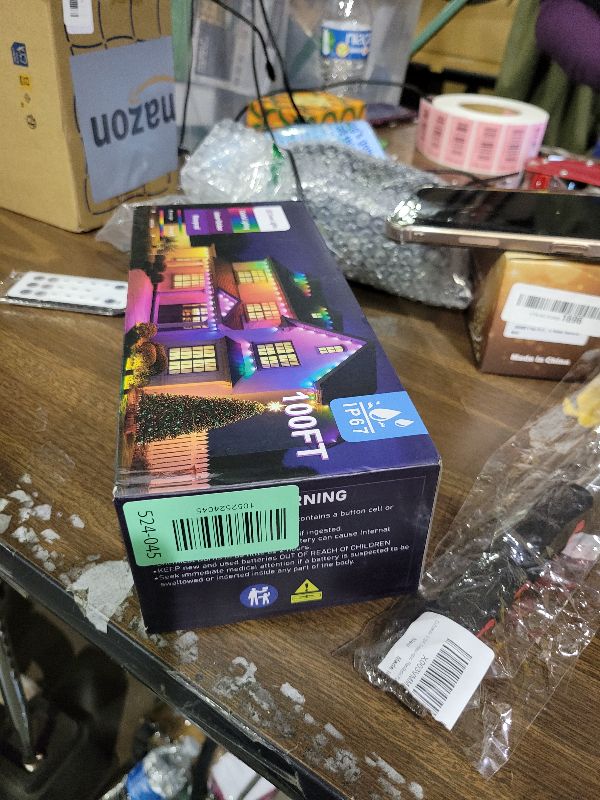 Photo 1 of 100FT Permanent Outdoor Lights for House, 2025 RGB LED Waterproof Christmas Lights Outdoor with Smart APP Remote Control, Outside Eaves Lighting House Decor for Holiday, Halloween, Roof, Party, Daily