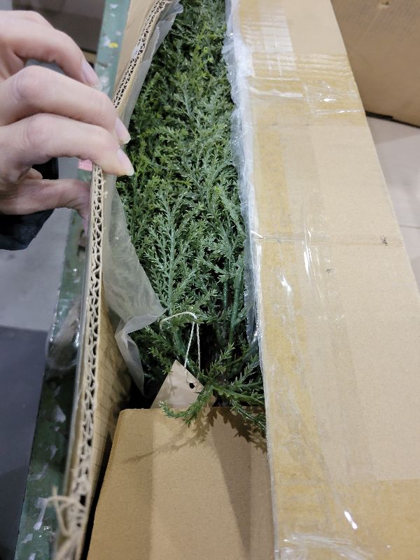 Photo 1 of 2 Pack 3ft Artificial Cedar Topiary Trees with Ground Spike, Realistic Fake Plants Tree UV Resistant Artificial Plants Indoor Outdoor Faux Plants Evergreen Bushes Shrubs for Porch Garden Office