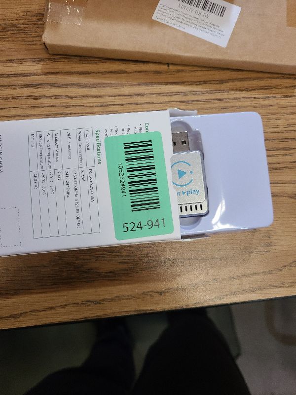 Photo 1 of 2025 Newly Upgraded Wireless CarPlay Adapter: Slim, Lightweight and Portable, Plug-and-Play. Easy to Operate with Stable Connection and no lag, Compatible with iPhone and Android Devices.