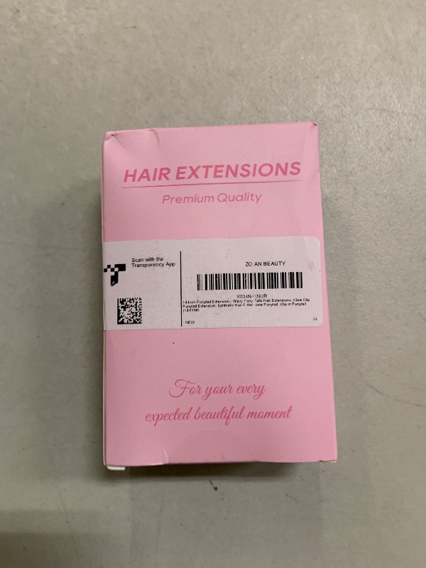 Photo 1 of 14 Inch Ponytail Extension - Wavy Pony Tails Hair Extensions, Claw Clip Ponytail Extension, Synthetic Hair Extensions Ponytail, Clip on Ponytails for Women (Light Brown With Beige Highlights)