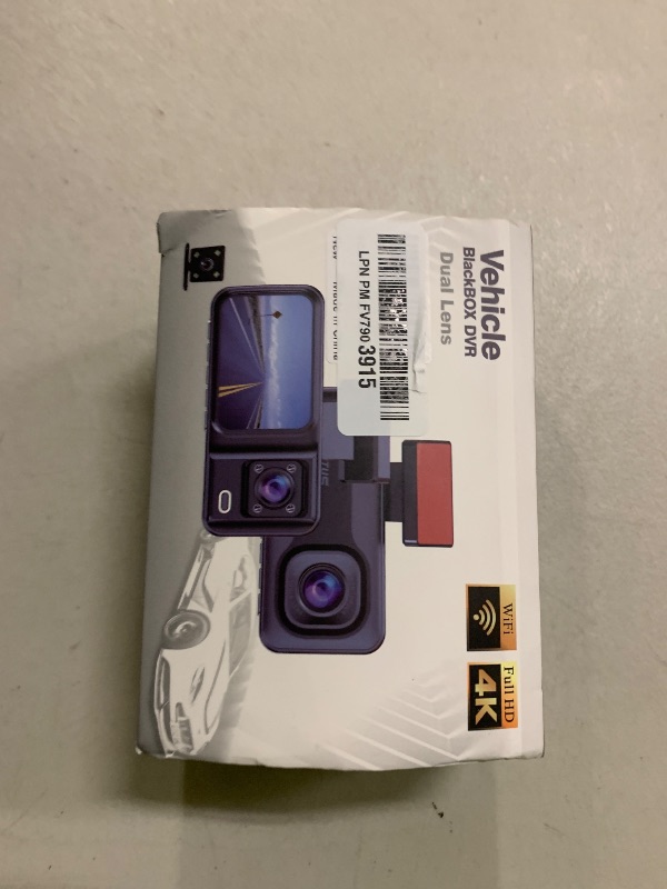 Photo 1 of 3 Channel 4K Dash Cam with 5GHz WiFi & APP Control, 4K+1080P+1440P Dash Cam Front and Rear Inside with 64GB Card, Dash Camera for Cars with Night Vision, Loop Recording, 24H Parking Mode, G-Sensor
