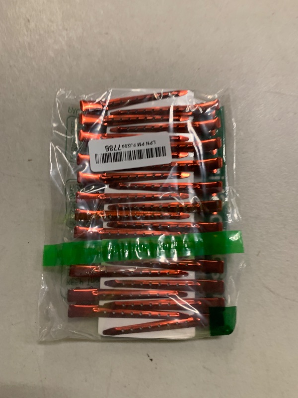 Photo 1 of 24 Packs Duck Bill Clips, Bantoye 3.35 Inches Rustproof Metal Alligator Curl Clips with Holes for Hair Styling, Hair Coloring, Red