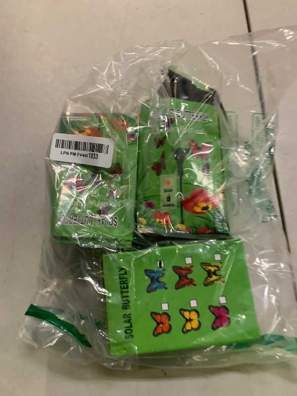 Photo 1 of 3 Pcs Fluttering Solar Butterfly Easter Garden Stakes - Moving Butterfly Decor with Solar Butterflies, Easy Installation Waterproof Outside Decor Stakes, Three Bright Colors | Battery NOT Included