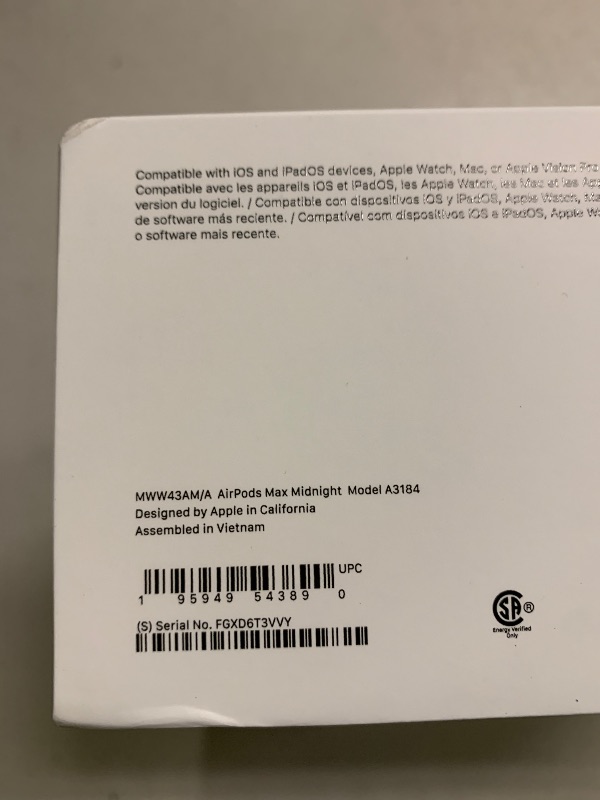 Photo 1 of Apple AirPods Max Wireless Over-Ear Headphones, Pro-Level Active Noise Cancellation, Transparency Mode, Personalized Spatial Audio, USB-C Charging, Bluetooth Headphones for iPhone - Midnight